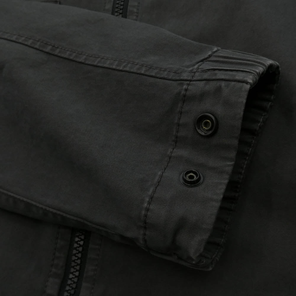 STONE ISLAND ストーンアイランド 24AW K1S151200003 S0004 ORGANIC STRETCH BROKEN TWILL COTTON オーガニック ブロークンツイルコットン ストレッチ ジップアップ 長袖 シャツ ジャケット グレー系 M【中古】