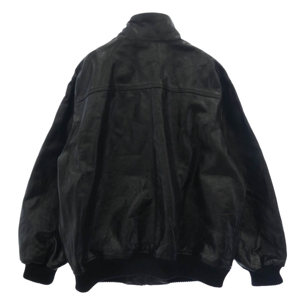 AURALEE オーラリー 25AW A25AB01WX LAMB LEATHER ZIP BLOUSON ラムレザー ジップ ブルゾン ジャケット ブラック系 3【中古】