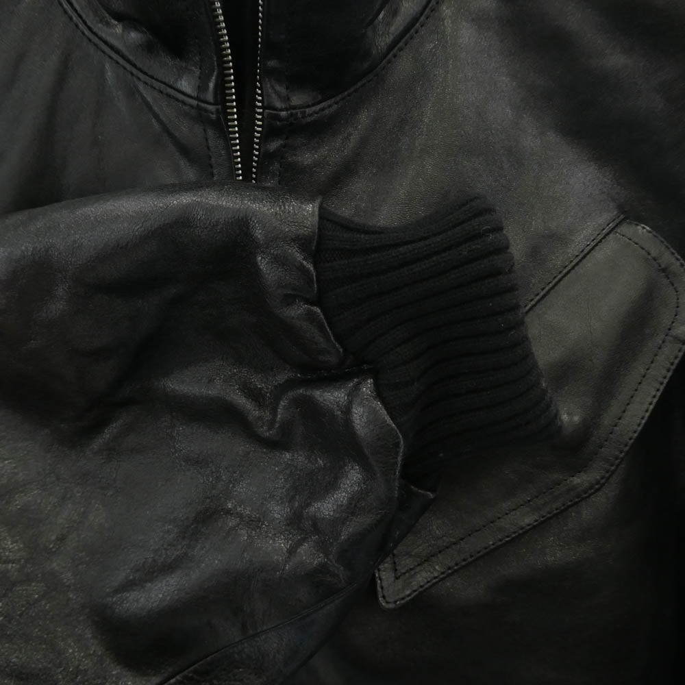AURALEE オーラリー 25AW A25AB01WX LAMB LEATHER ZIP BLOUSON ラムレザー ジップ ブルゾン ジャケット ブラック系 3【中古】