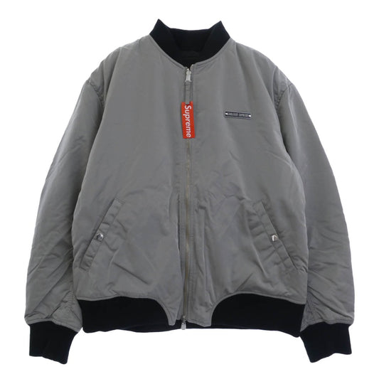 Supreme シュプリーム 19SS Reversible Backpack MA-1 リバーシブル バックパック ブルゾン ジャケット シルバー系 ブラック系 L【極上美品】【中古】