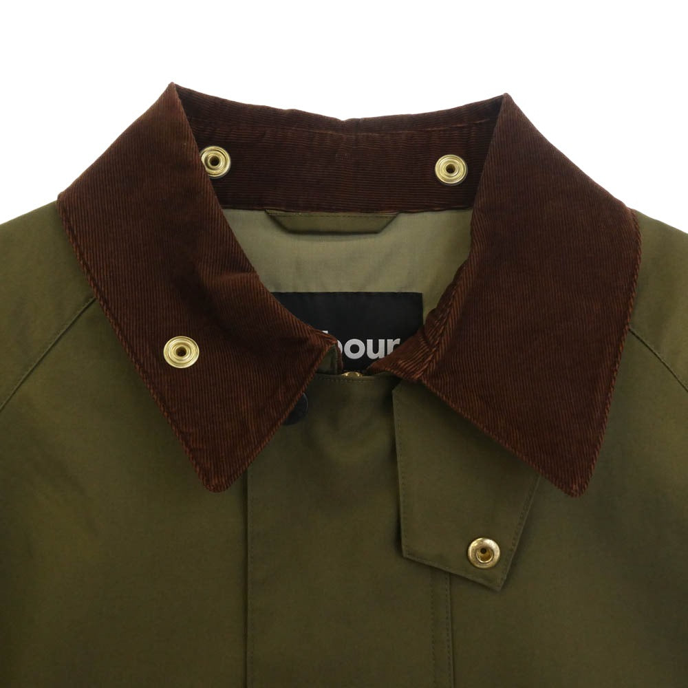 Barbour バブアー EDIFICE エディフィス 231MCAS064 OVERSIZED BURGHLEY オーバーサイズド バーレイ コート ジャケット カーキ系 40【中古】