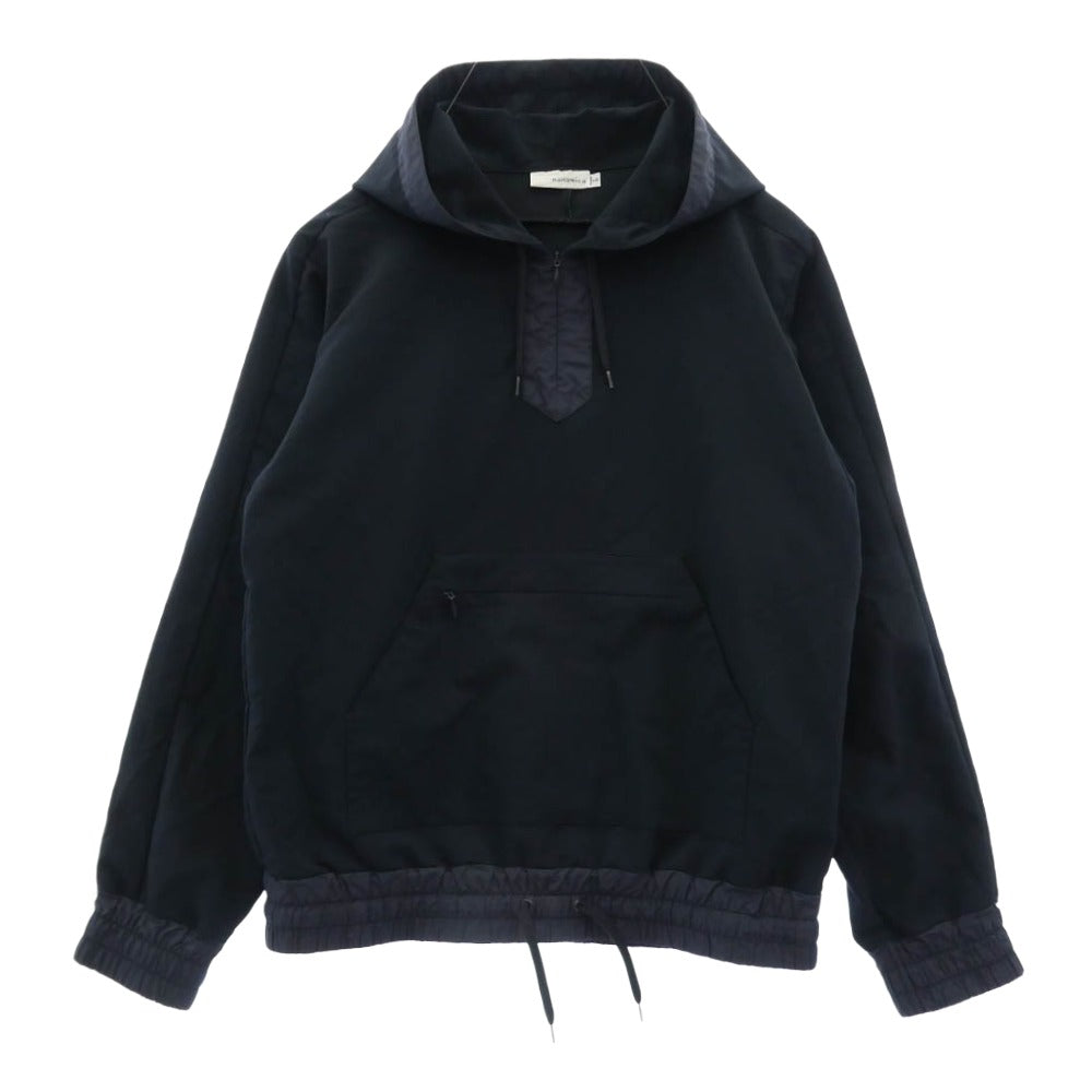 nanamica ナナミカ SUAS713 ALPHADRY Smock アルファドライ スモック プルオーバー アノラック パーカー ネイビー系 S【中古】