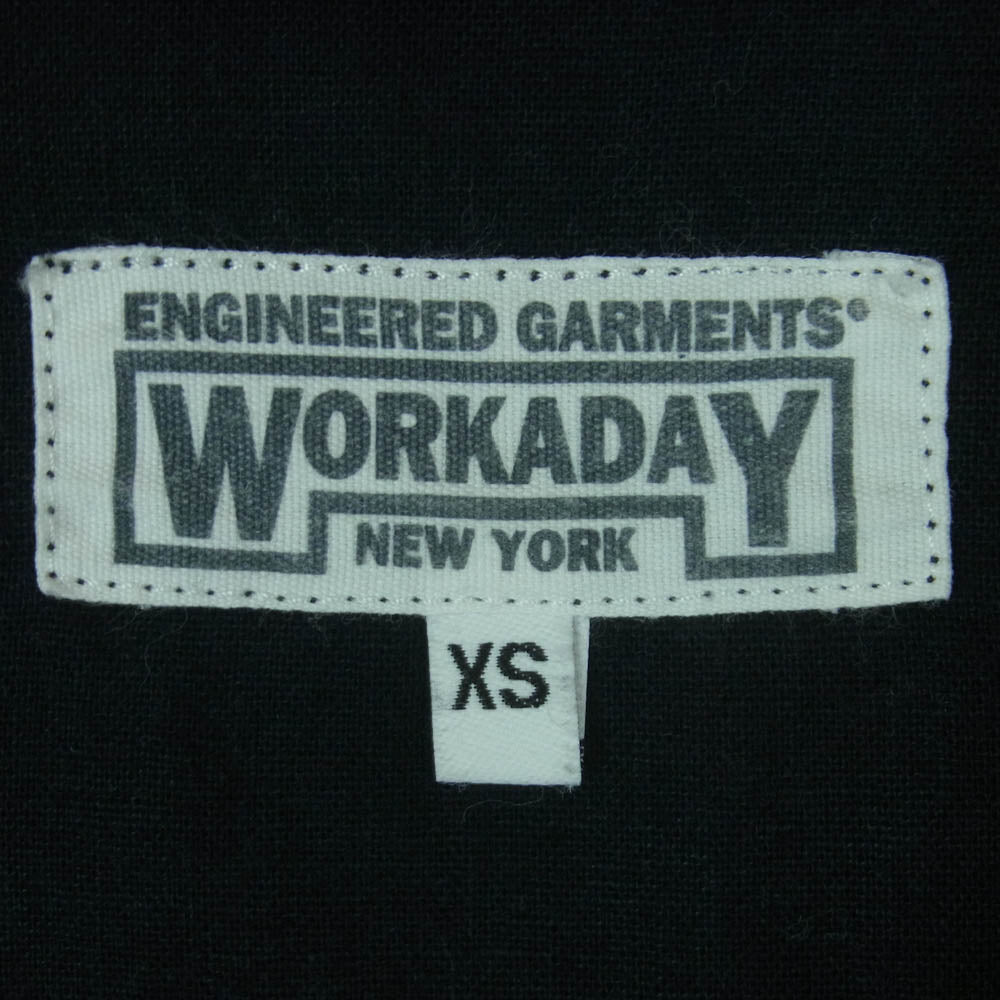 Engineered Garments エンジニアードガーメンツ WORKADAY ワーカーデイ USA製 コットン リネン カバーオール ジャケット ブラック系 XS【中古】