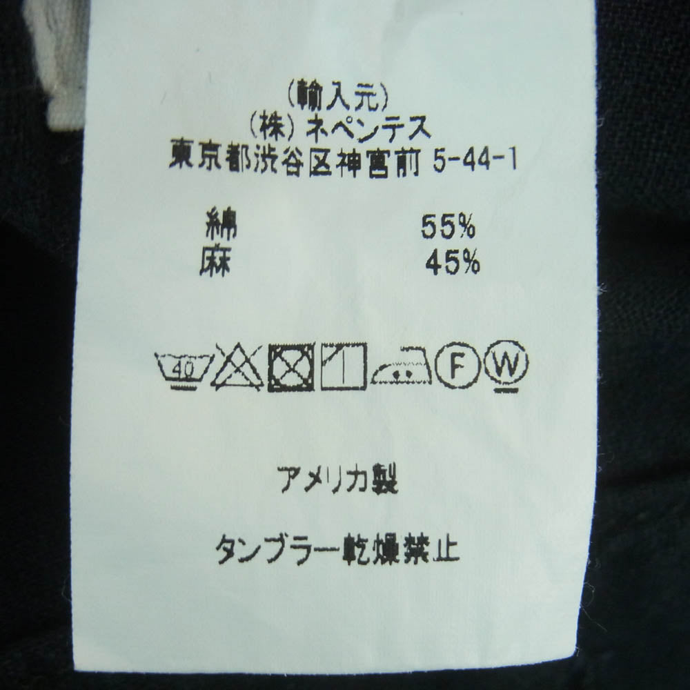 Engineered Garments エンジニアードガーメンツ WORKADAY ワーカーデイ USA製 コットン リネン カバーオール ジャケット ブラック系 XS【中古】