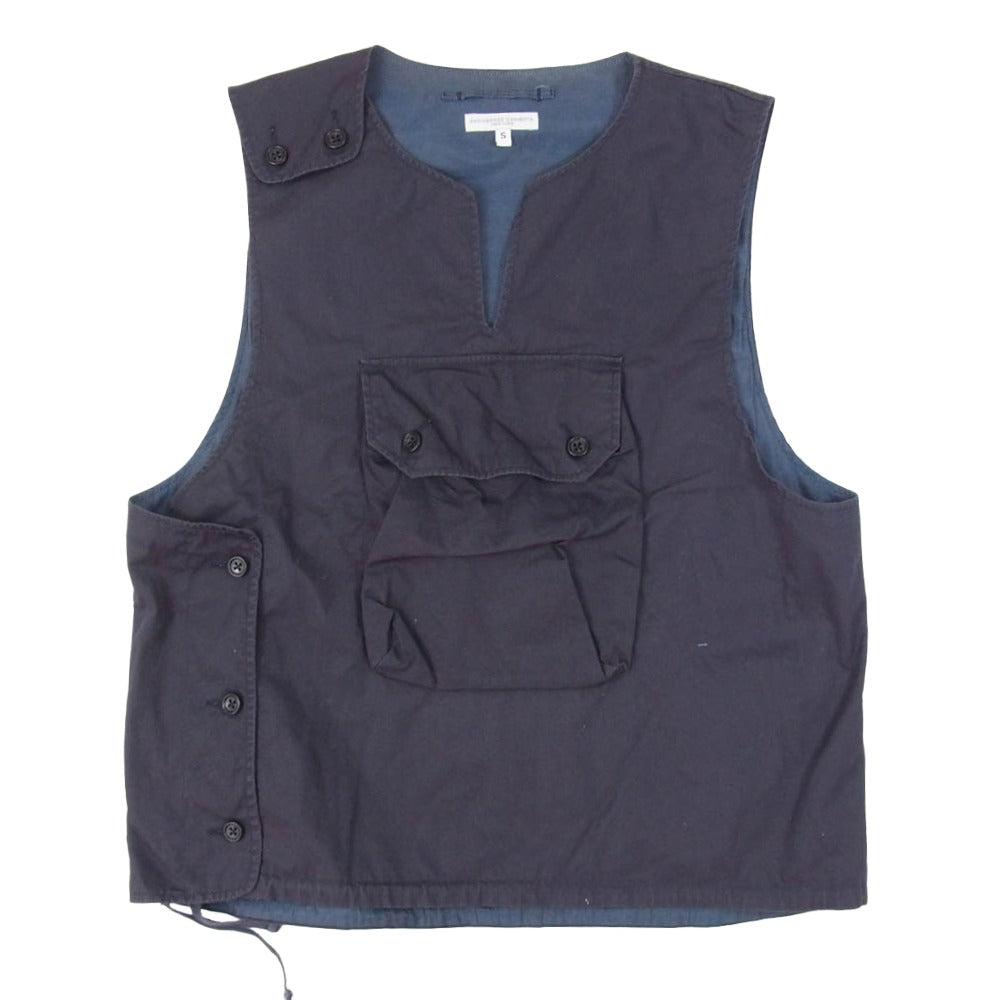 Engineered Garments エンジニアードガーメンツ COVER VEST HIGH COUNT TWILL ハイカウント ツイル カバー ベスト ネイビー系 S【中古】