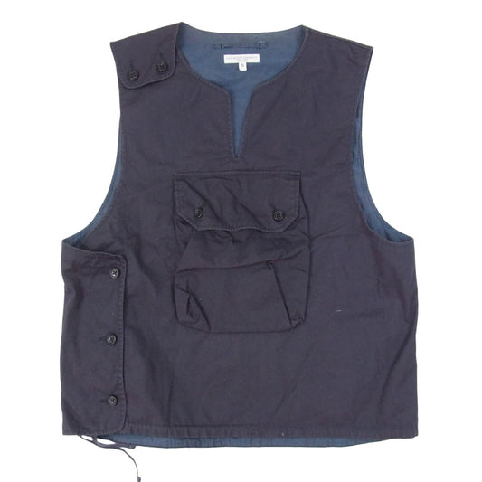 Engineered Garments エンジニアードガーメンツ COVER VEST HIGH COUNT TWILL ハイカウント ツイル カバー ベスト ネイビー系 S【中古】