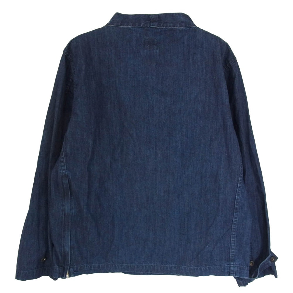 POST OVERALLS ポストオーバーオールズ BEAMS ビームス BEAMS PLUS別注 USA製 デニム フィッシャーマン スモック プルオーバー ジャケット インディゴブルー系 S【中古】