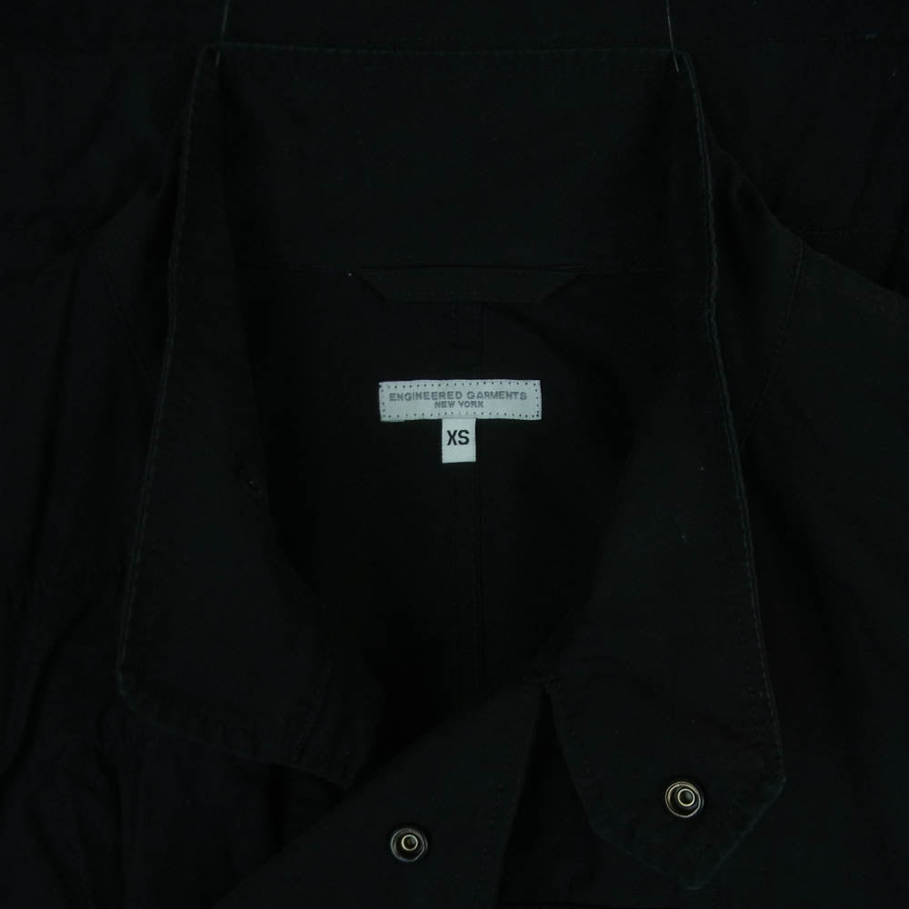 Engineered Garments エンジニアードガーメンツ Moto Jacket Duracloth Poplin モーターサイクル バンドカラー ジャケット ブラック系 XS【中古】