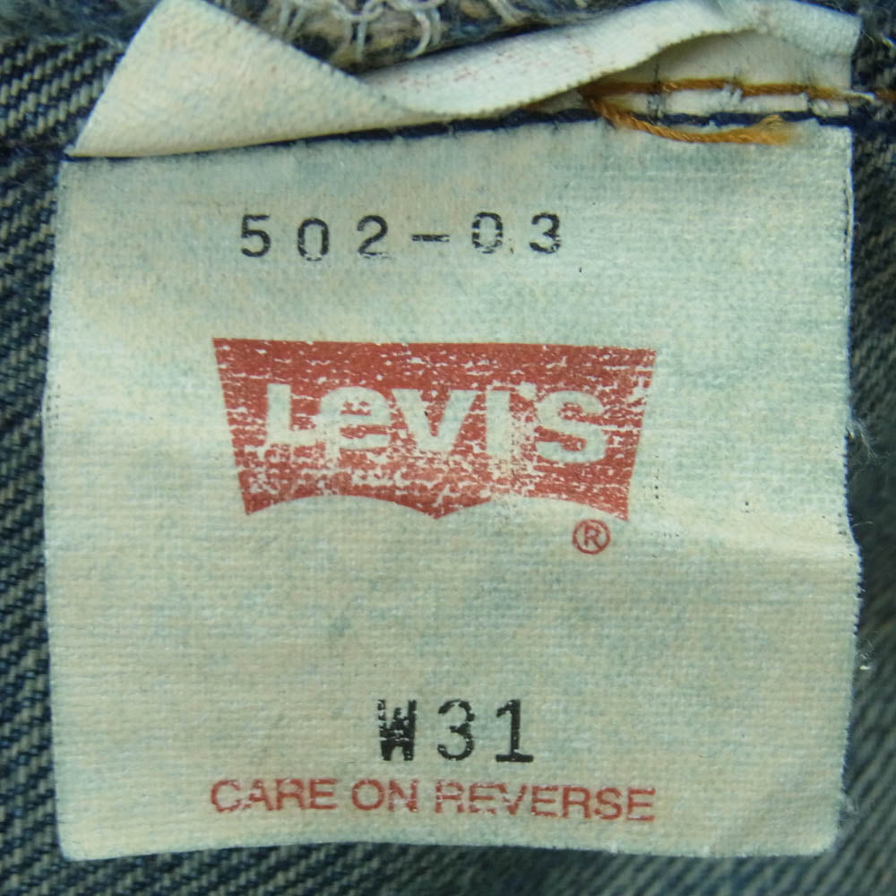 Levi's リーバイス 90s 502 J22 ジーンズ デニム パンツ コットン インディゴブルー系 W31【中古】