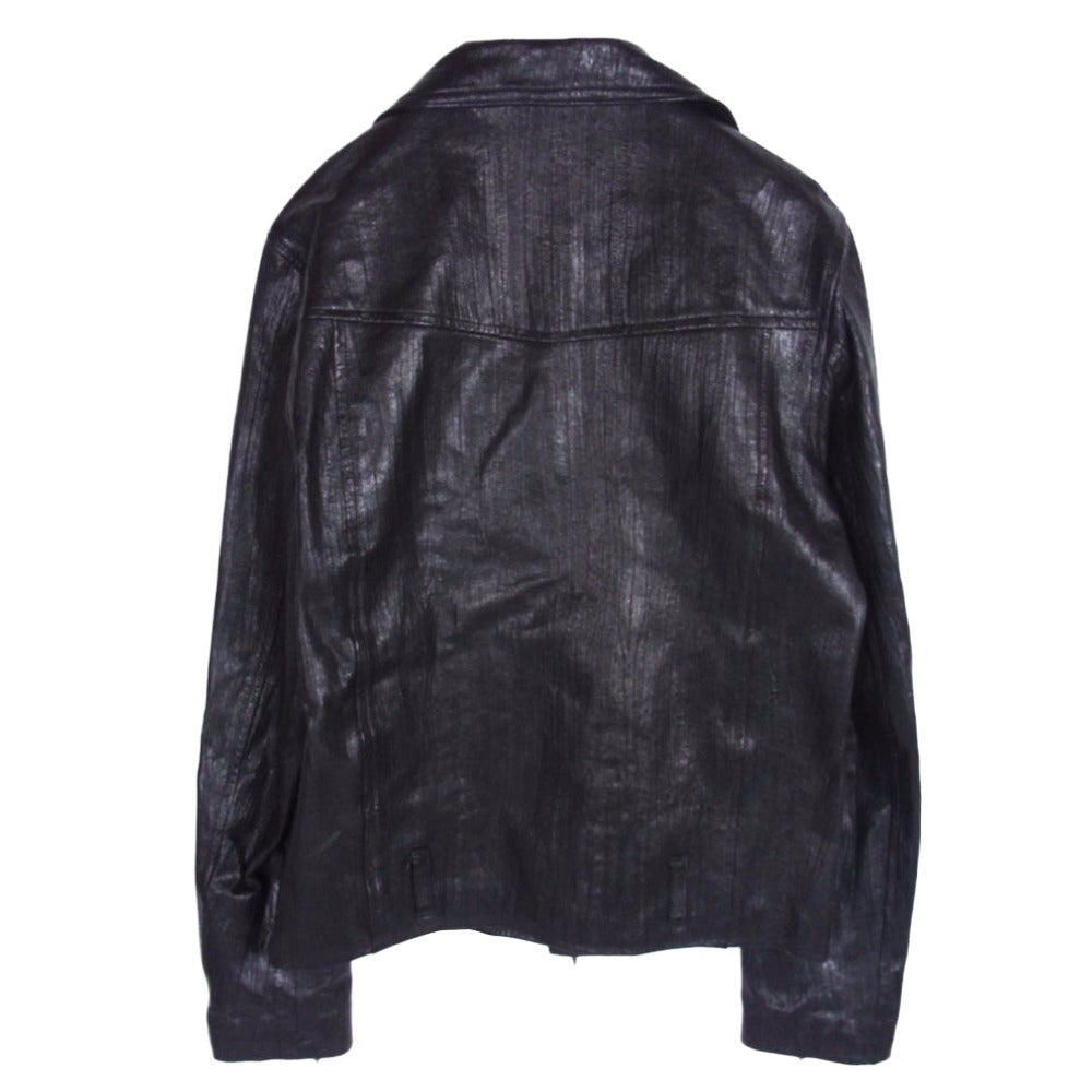 シャッフェン ラムレザー ダブル ライダース ジャケット ブラック系 2【中古】