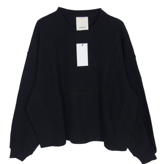 リフォメッド 26SS RECU-051 AZEAMI THERMAL TEE 畦編み サーマルT 長袖 カットソー Tシャツ ブラック系 1【美品】【中古】