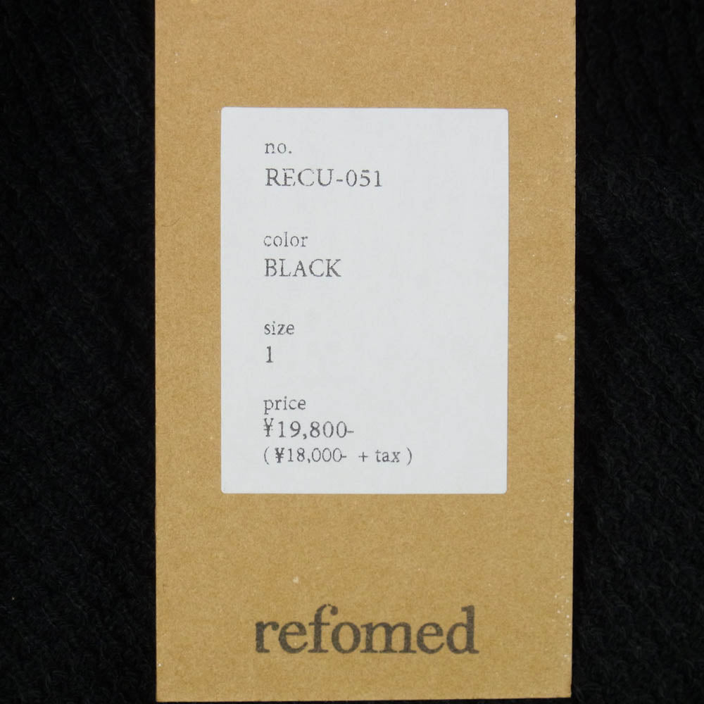 リフォメッド 26SS RECU-051 AZEAMI THERMAL TEE 畦編み サーマルT 長袖 カットソー Tシャツ ブラック系 1【美品】【中古】