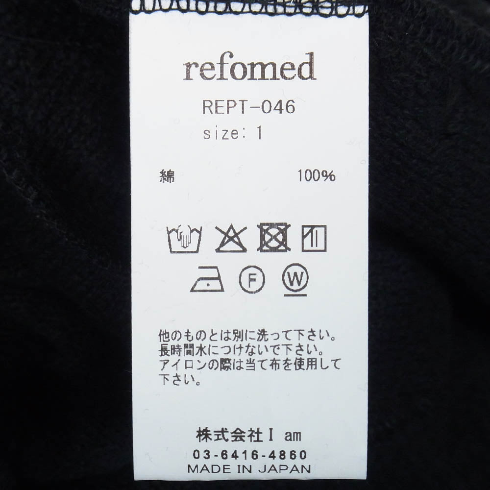 リフォメッド 26SS REPT-046 AZEAMI THERMAL PANTS 畦編み ドローストリング サーマル パンツ ブラック系 1【美品】【中古】