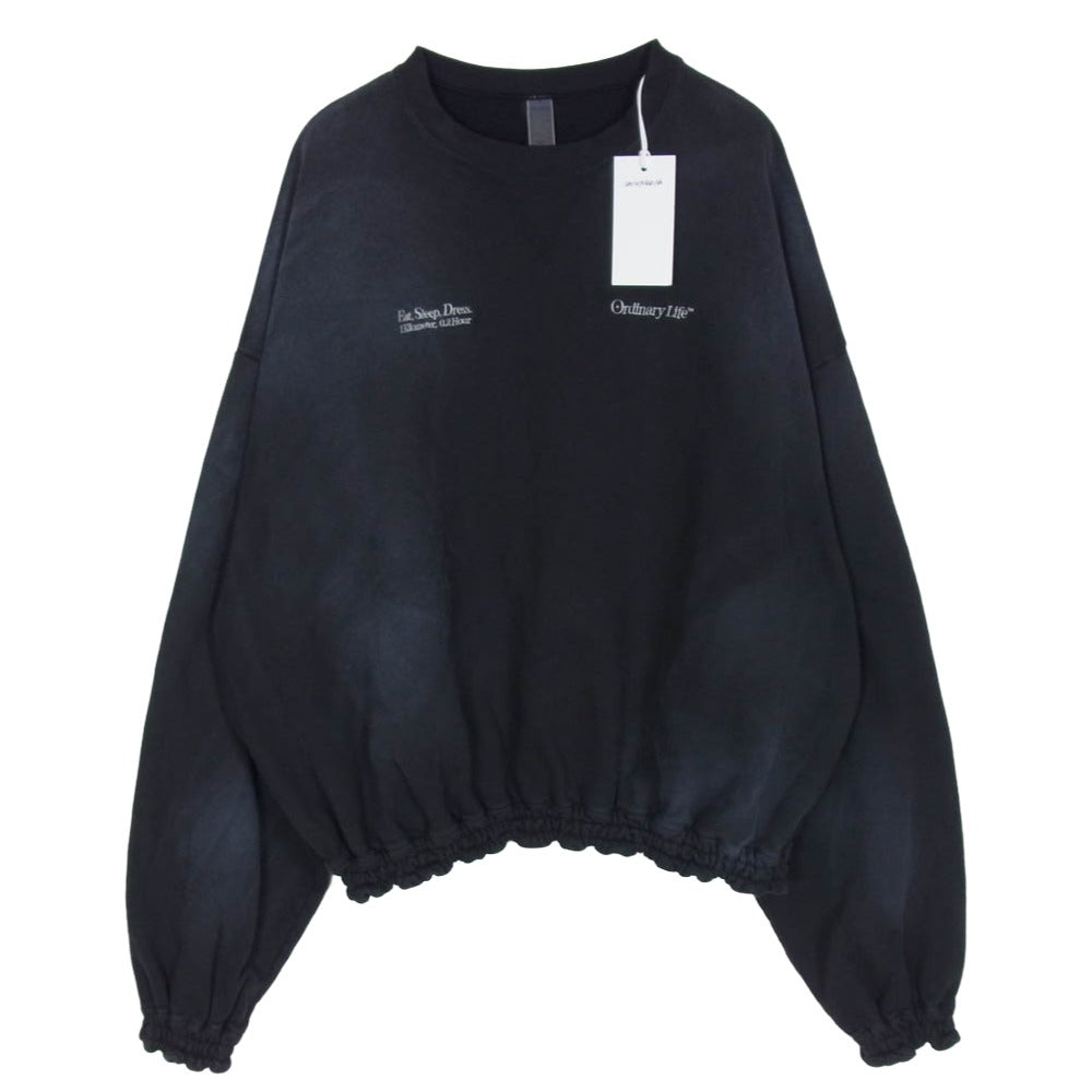 SHINYAKOZUKA シンヤコヅカ 25AW 2502SK94 WASHED ORDINARY HOME HIS CREW ウォッシュ オーディナリー ホーム ヒズ クルー クルーネック スウェット ブラック系 M【中古】