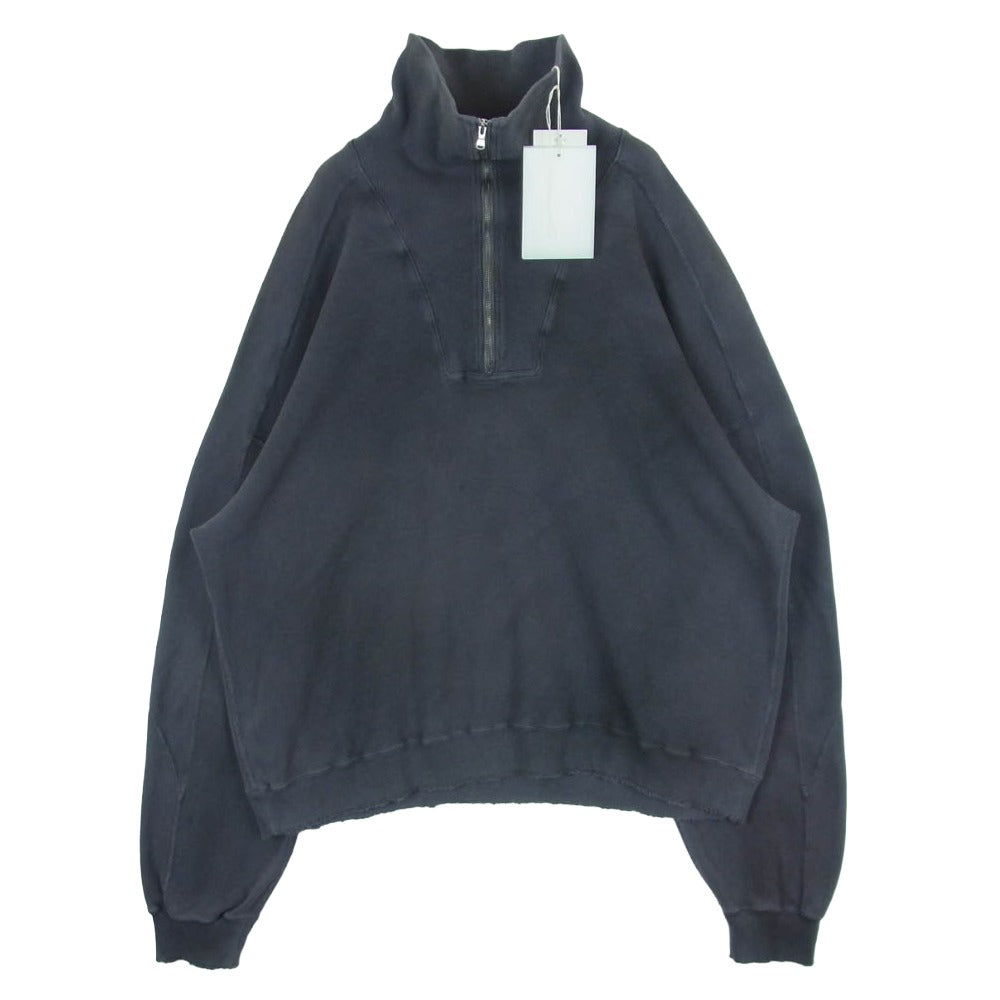 ANCELLM アンセルム ANC-CT120 SMOOTH KNIT PULLOVER SHIRT スムースknit ハーフジップ プルオーバー ジャケット スウェットシャツ グレー系 1【中古】