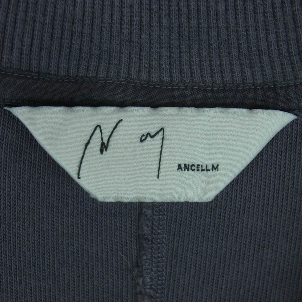 ANCELLM アンセルム ANC-CT120 SMOOTH KNIT PULLOVER SHIRT スムースknit ハーフジップ プルオーバー ジャケット スウェットシャツ グレー系 1【中古】