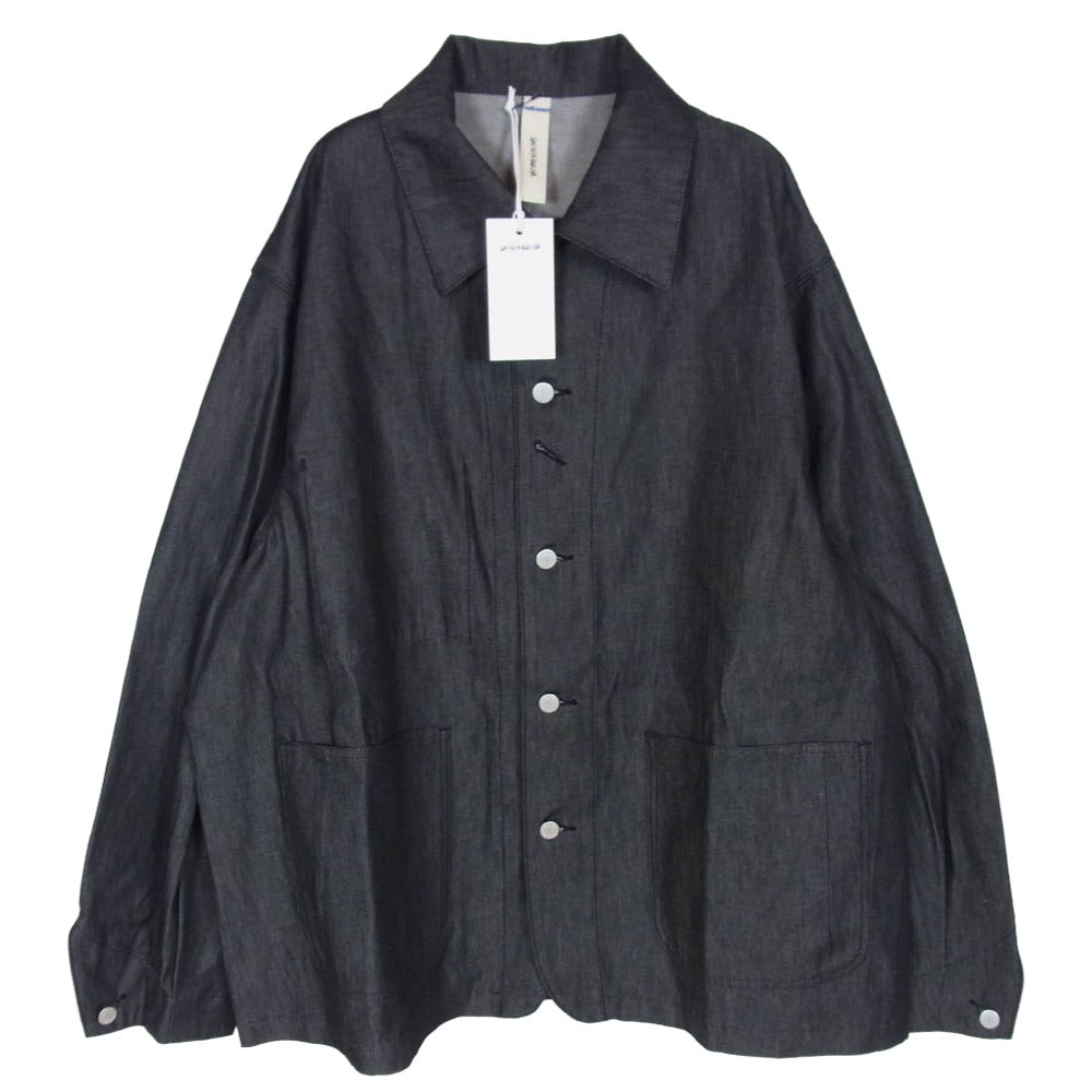 SHINYAKOZUKA シンヤコヅカ 26SS 2601SK02 ORDINARY CITY COVERALL オーディナリー シティ デニム カバーオール ジャケット ブラック系 L【美品】【中古】