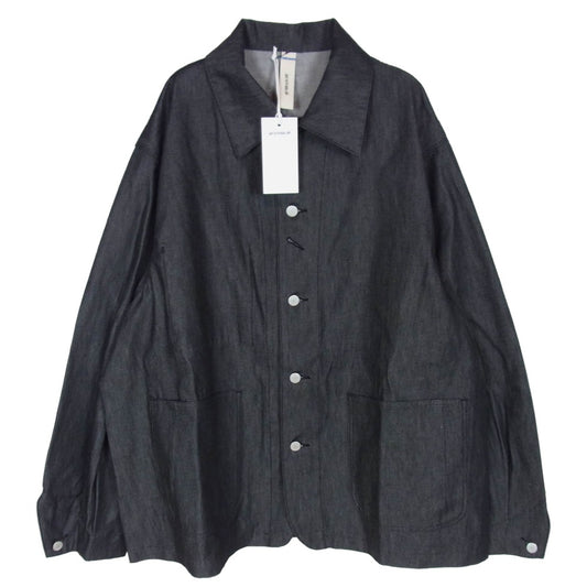 SHINYAKOZUKA シンヤコヅカ 26SS 2601SK02 ORDINARY CITY COVERALL オーディナリー シティ デニム カバーオール ジャケット ブラック系 L【美品】【中古】