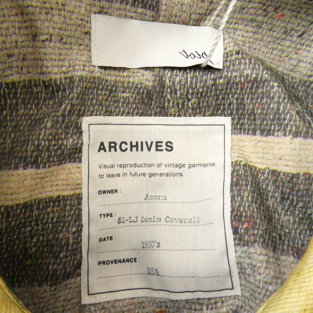 トルク 26SS 26-1105 Trompe l'oeil Denim Coveralls トロンプルイユ 転写 デニム カバーオール ジャケット インディゴブルー系 3【美品】【中古】