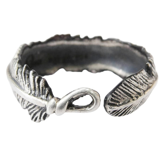 サナ フェザー 羽根 ナロー リング シルバー系 16号【中古】