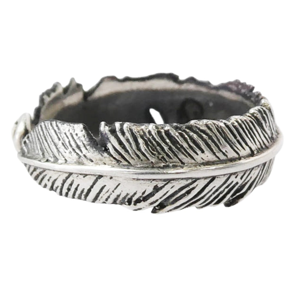 サナ フェザー 羽根 ナロー リング シルバー系 16号【中古】