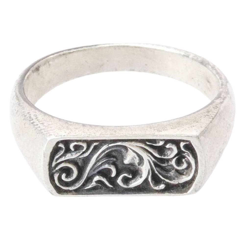 SAAD サード アラベスク スクエアタイプ シグネット リング 指輪 シルバー系 24.5号【中古】