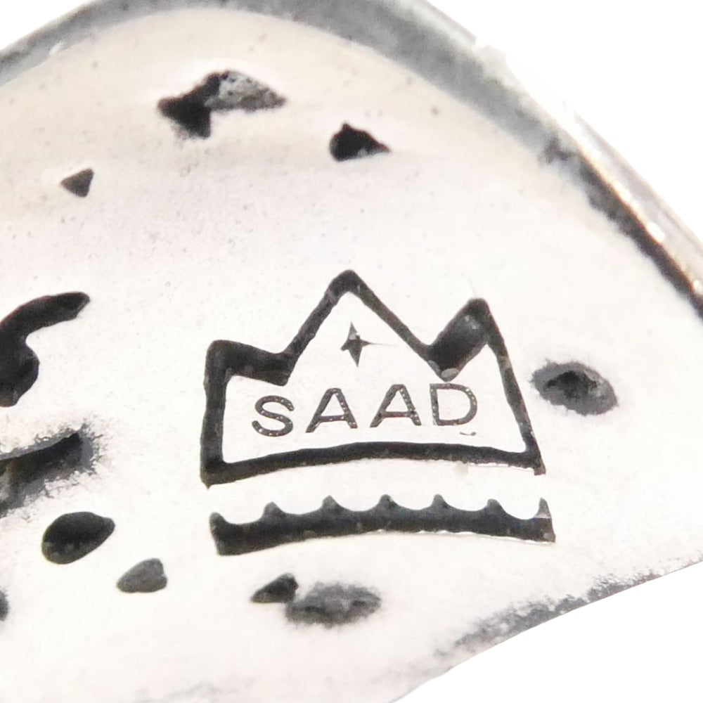 SAAD サード 925 k18 太陽神 唐草模様 リング シルバー系 ゴールド系 23号【中古】