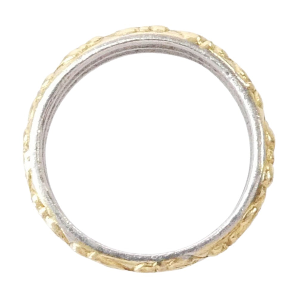 SAAD サード 925 Ｋ24GP アラベスク リング シルバー系 ゴールド系 16号【中古】