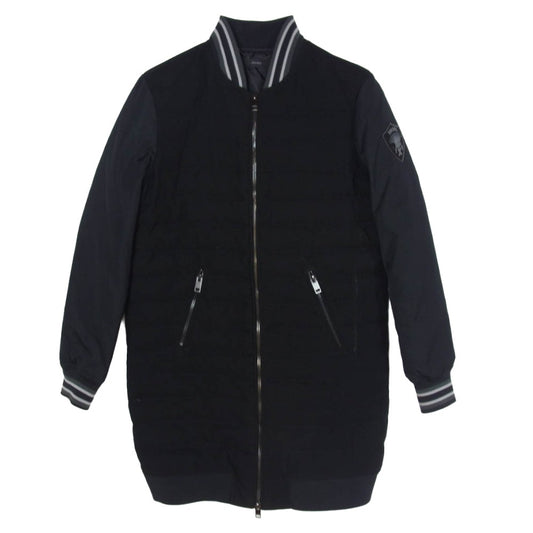 DIESEL ディーゼル 00E8F203 ロゴワッペン 中綿 ロング ブルゾン コート ブラック系 XXS【中古】