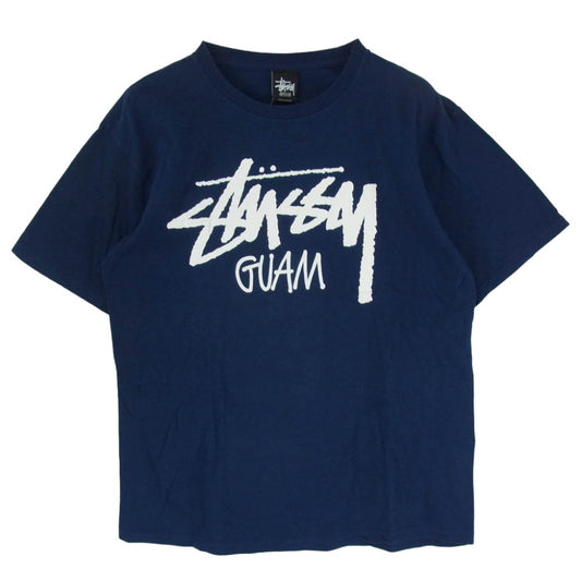 STUSSY ステューシー GUAM グアム 店舗限定 ロゴプリント Tシャツ 半袖 カットソー ネイビー系 M【中古】