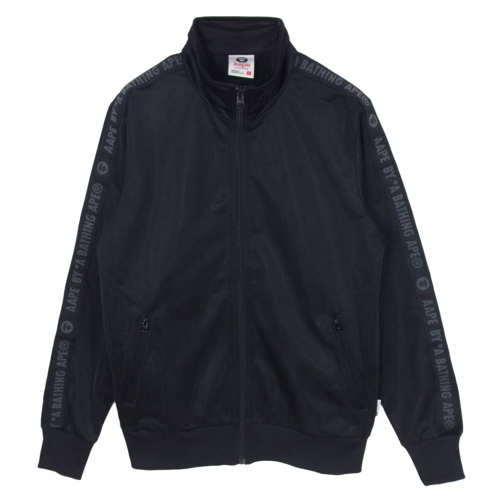 A BATHING APE アベイシングエイプ ASW2003 AAPE エーエイプ サイドロゴライン トラックジャケット ブラック系 S【中古】