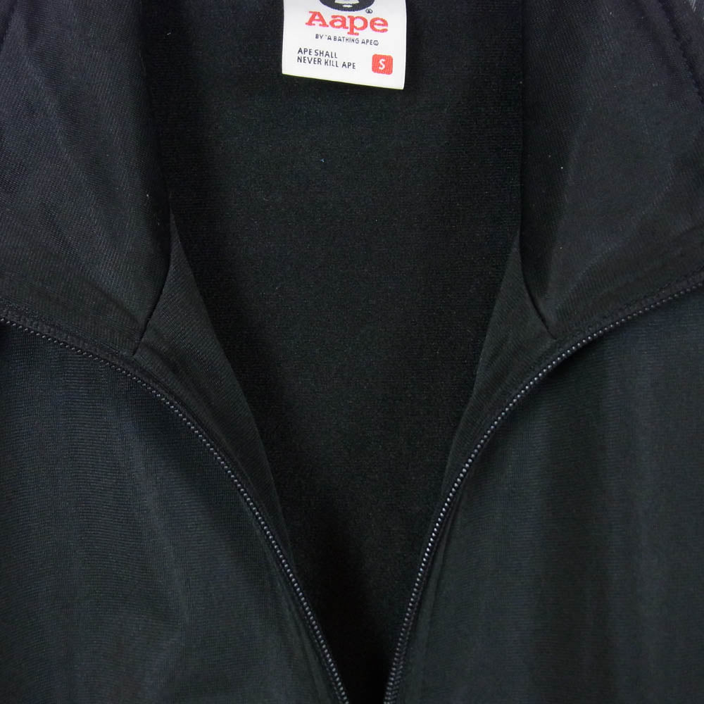 A BATHING APE アベイシングエイプ ASW2003 AAPE エーエイプ サイドロゴライン トラックジャケット ブラック系 S【中古】