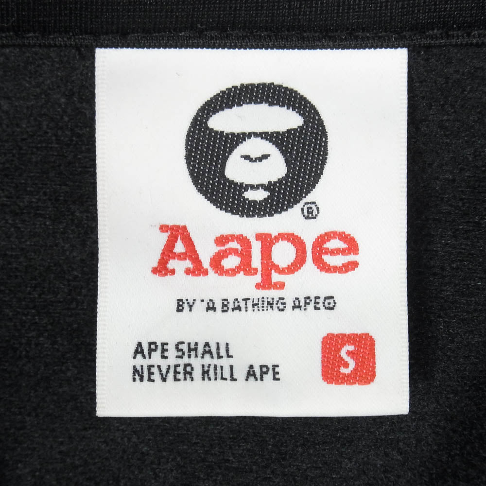 A BATHING APE アベイシングエイプ ASW2003 AAPE エーエイプ サイドロゴライン トラックジャケット ブラック系 S【中古】