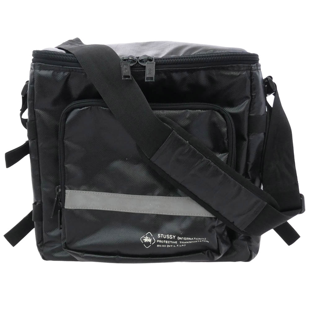 STUSSY ステューシー 90s OLD 紺タグ リフレクティブ レコード バッグ ショルダーバッグ ブラック系【中古】