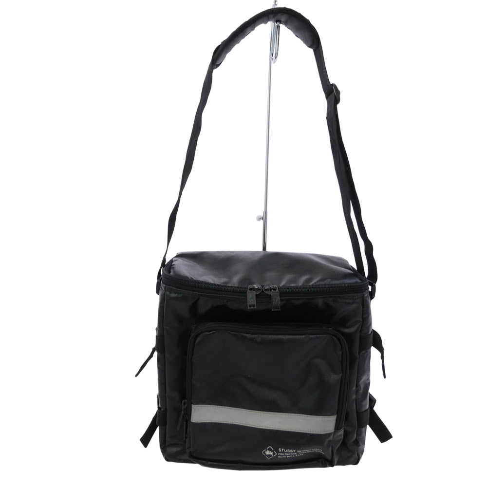 STUSSY ステューシー 90s OLD 紺タグ リフレクティブ レコード バッグ ショルダーバッグ ブラック系【中古】