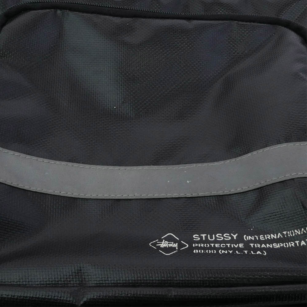 STUSSY ステューシー 90s OLD 紺タグ リフレクティブ レコード バッグ ショルダーバッグ ブラック系【中古】