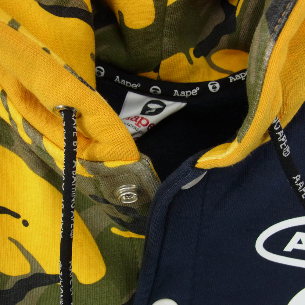A BATHING APE アベイシングエイプ AAPSWM3482XXB AAPE エーエイプ Multicolor Camo Stripe Hoodie マルチカラー クレイジーパターン フーデッドスウェット スタジャン ブルゾン マルチカラー系 M【中古】