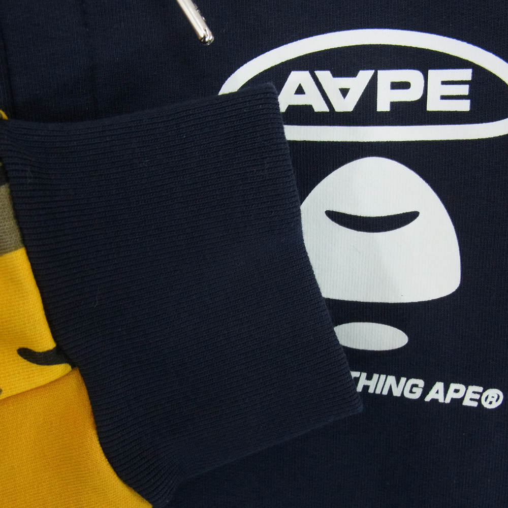 A BATHING APE アベイシングエイプ AAPSWM3482XXB AAPE エーエイプ Multicolor Camo Stripe Hoodie マルチカラー クレイジーパターン フーデッドスウェット スタジャン ブルゾン マルチカラー系 M【中古】