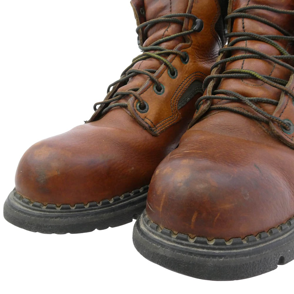 RED WING レッドウィング 2010年製 2226 USA製 スティールトゥ レザー ワークブーツ レッドウィング 純正インソール付 ダークブラウン系 ブラック系 26cm【中古】