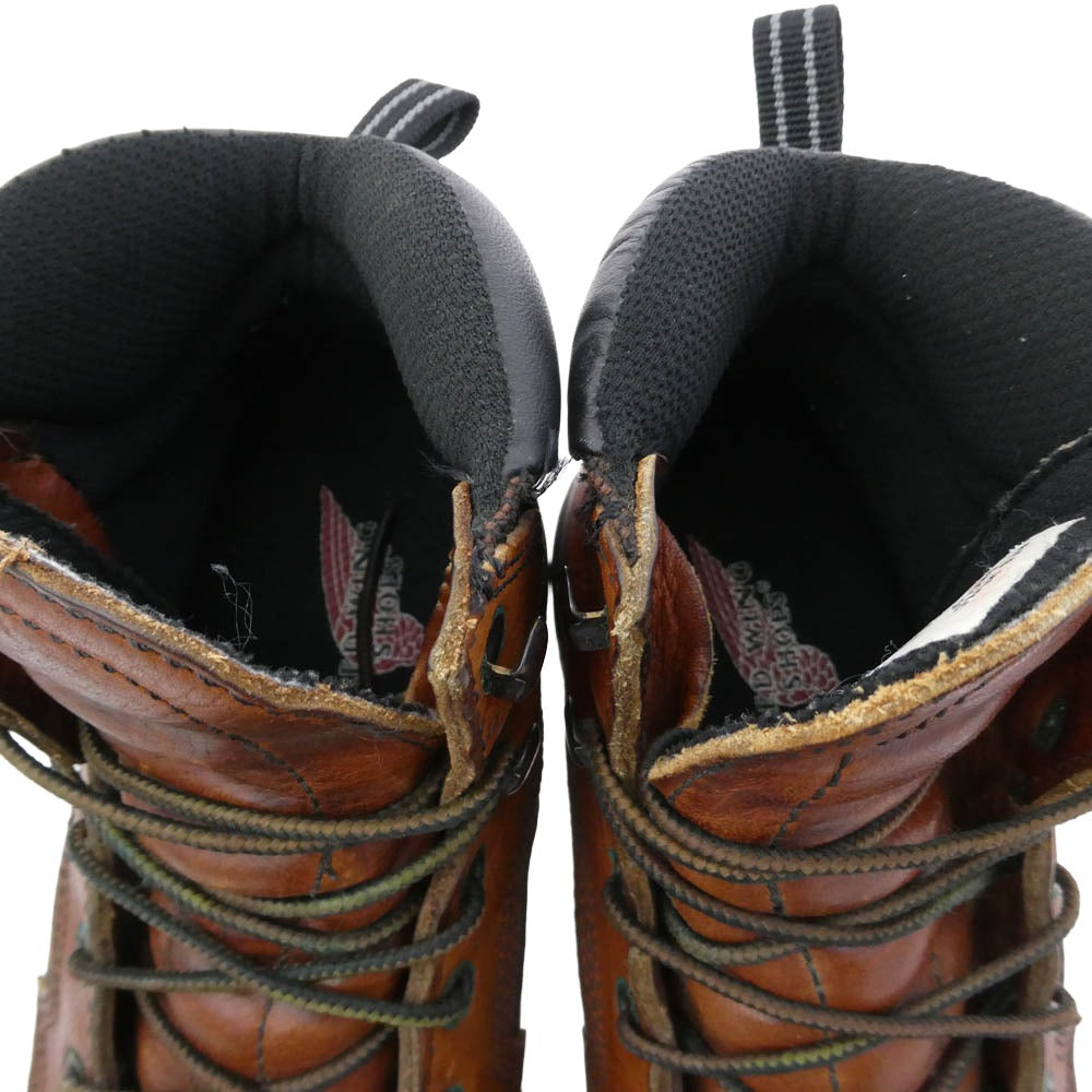 RED WING レッドウィング 2010年製 2226 USA製 スティールトゥ レザー ワークブーツ レッドウィング 純正インソール付 ダークブラウン系 ブラック系 26cm【中古】
