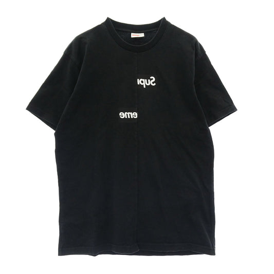 Supreme シュプリーム × Comme des Garcons SHIRT コムデギャルソンシャツ Split Box Logo Tee スプリット ボックスロゴ Tシャツ 半袖カットソー ブラック系 M【中古】