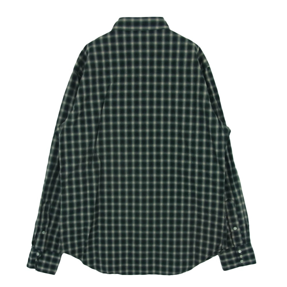 POLO RALPH LAUREN ポロ・ラルフローレン classic western チェック ウエスタン シャツ 長袖 ダークグリーン系 M【中古】