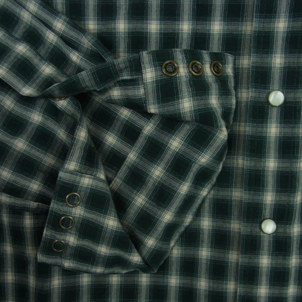 POLO RALPH LAUREN ポロ・ラルフローレン classic western チェック ウエスタン シャツ 長袖 ダークグリーン系 M【中古】
