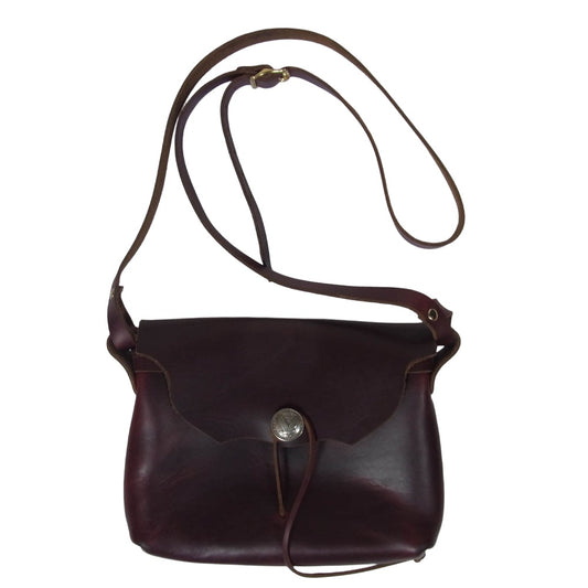 FERNAND LEATHER フェルナンドレザー Horizontal Concho Pouch コンチョ ショルダー バッグ ブラウン系【中古】