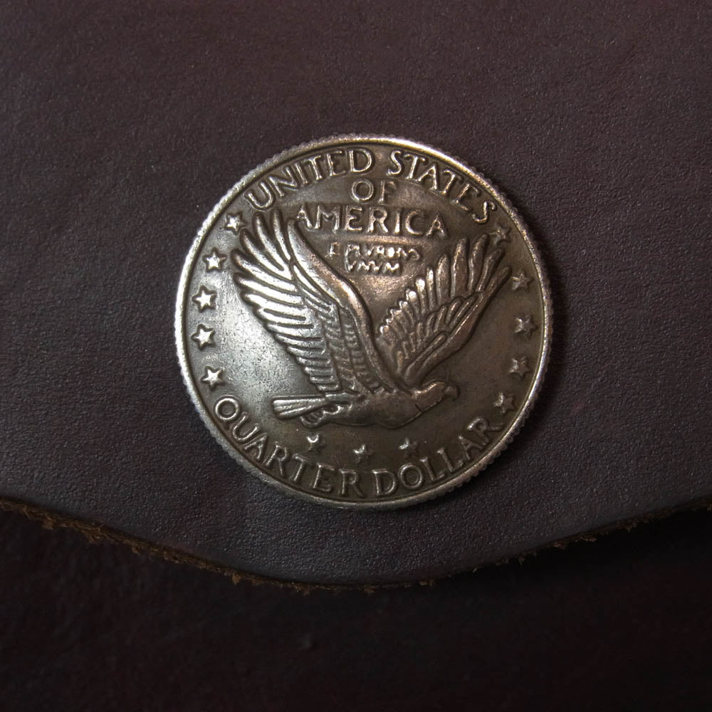 FERNAND LEATHER フェルナンドレザー Horizontal Concho Pouch コンチョ ショルダー バッグ ブラウン系【中古】