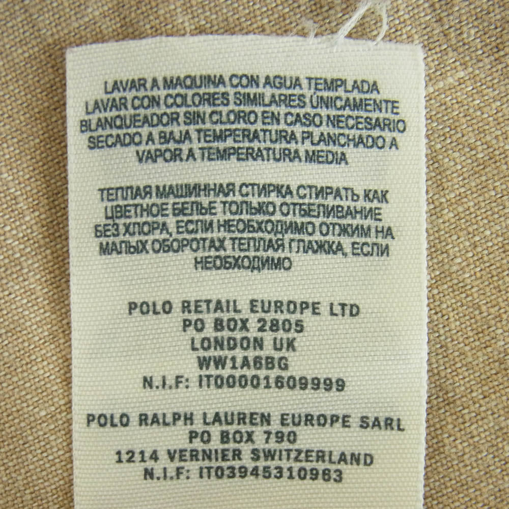 RRL ダブルアールエル ヴィンテージ加工 ウエスタン シャツ 長袖 コットン 中国製 ライトブラウン系 M【中古】