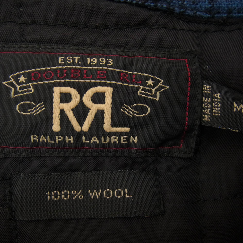 RRL ダブルアールエル オンブレ 長袖 ロングスリーブ シャツ ジャケット 裏キルト ブルー系 M【中古】
