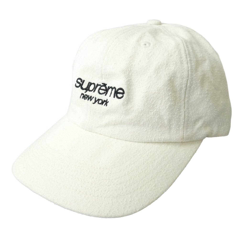 Supreme シュプリーム 23SS Classic Logo 6-Panel クラシックロゴ 6パネル キャップ 帽子 ホワイト系【中古】