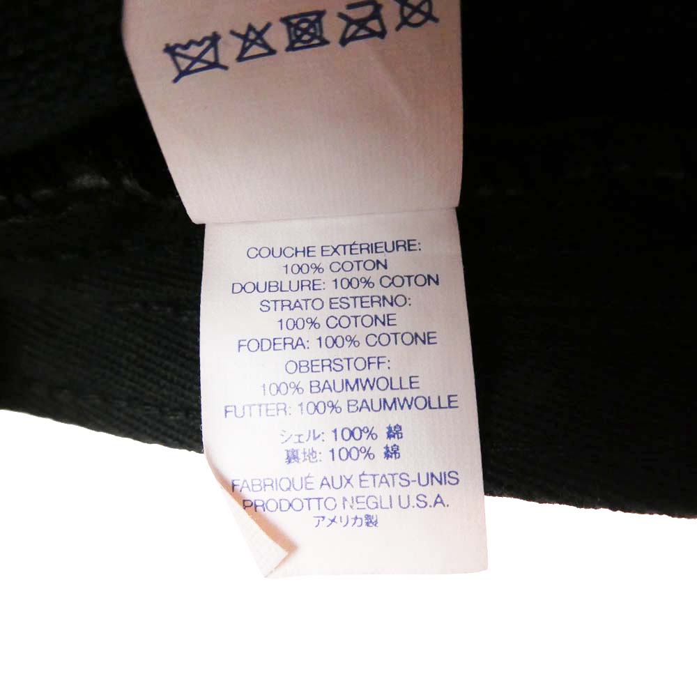 Supreme シュプリーム 18AW Napped Canvas Classic Logo 6-Panel キャンバス クラシックロゴ 6パネル キャップ 帽子 ブラック系【中古】