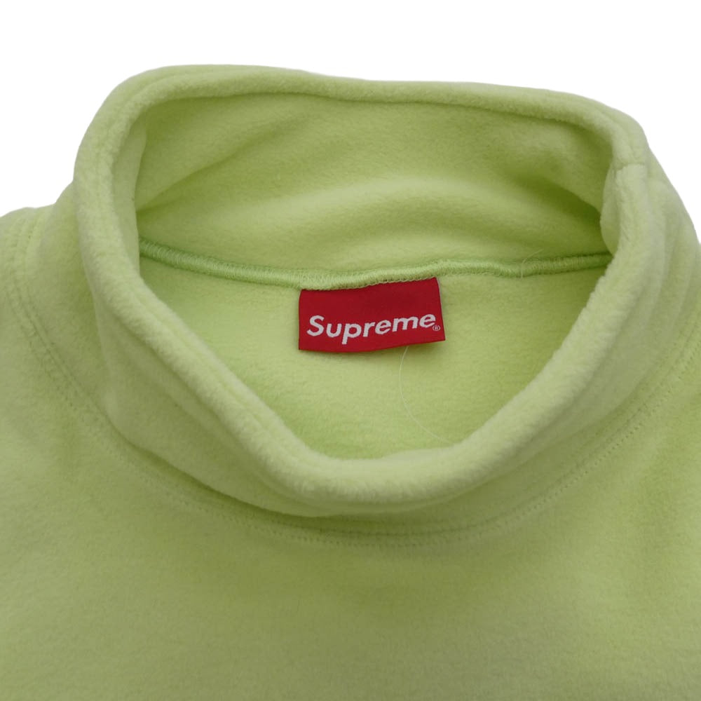Supreme シュプリーム 22AW Polartec Mock Neck Pullover ポーラテック モックネック プルオーバー フリース ジャケット ライトグリーン系 S【美品】【中古】